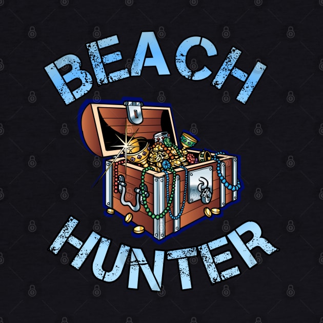 Metal detecting beach Hunter by Coreoceanart